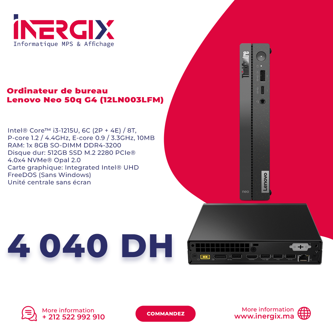 Ordinateur de bureau Lenovo Neo-min