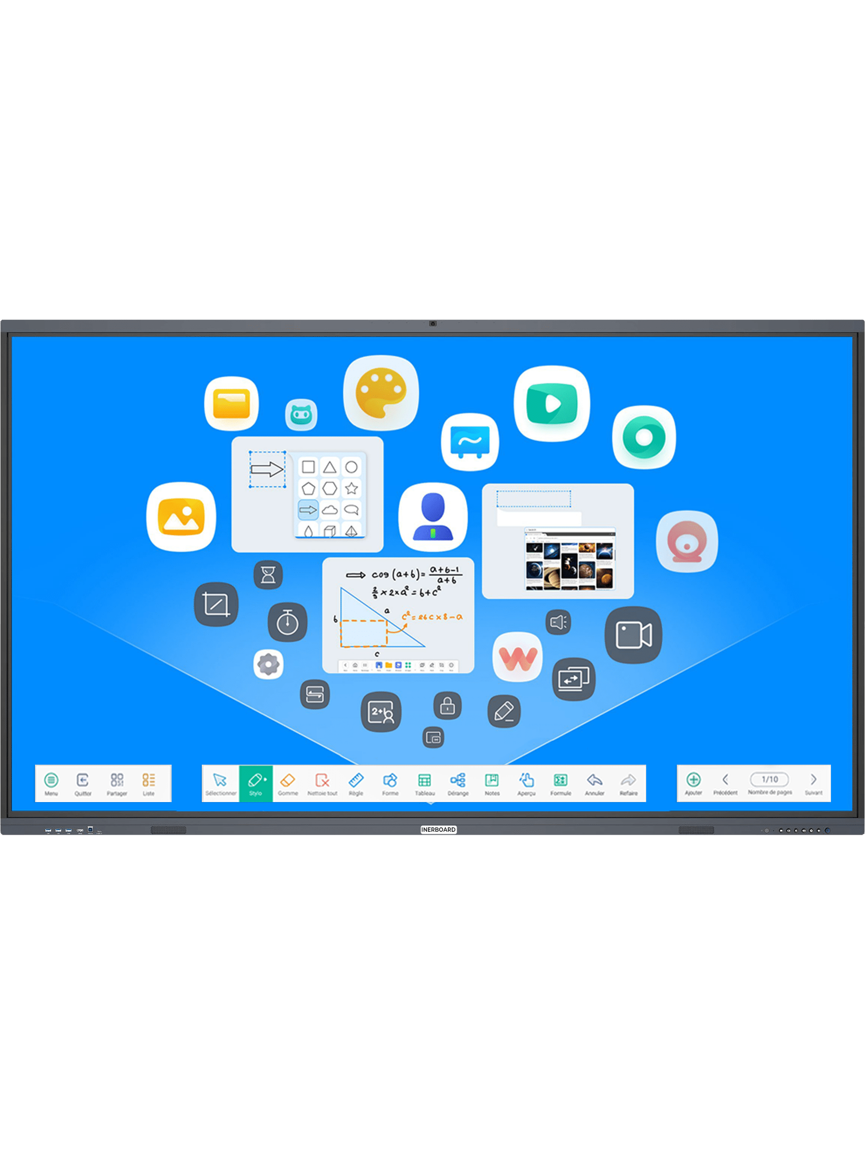 un écran intelligent, intégrant vos outils favoris, vos applications essentielles, votre planning détaillé, vos notifications en temps réel et vos réglages de sécurité sur mesure.